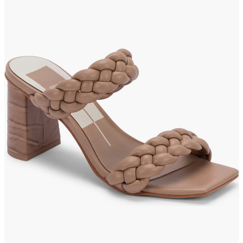 Dolce Vita Paily Braided Tan Block Heel Sandal